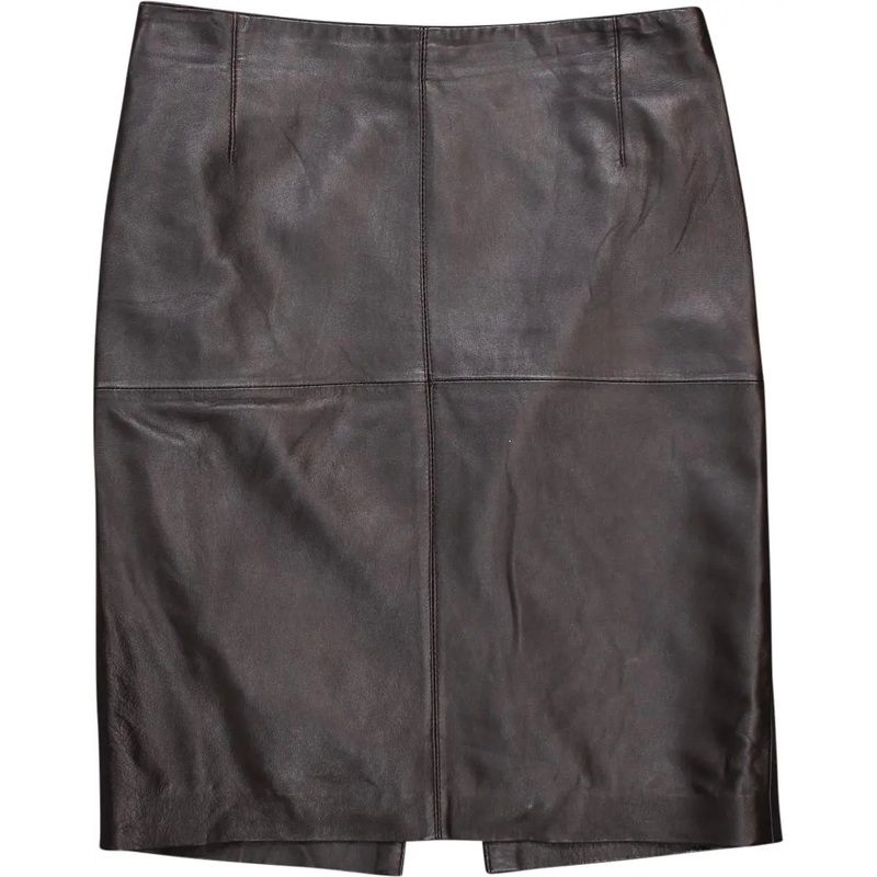 90s Italian Leather Skirt by Luisa Spagnoli