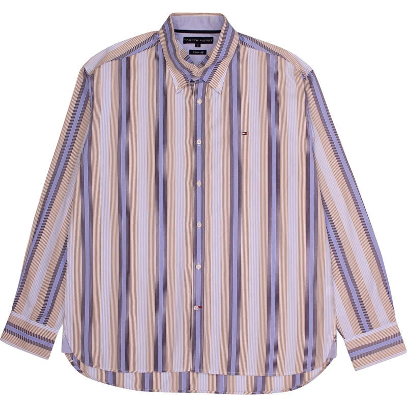 ’80s Two-Ply’ Striped Long Sleeve Shirt by Tommy Hilfiger