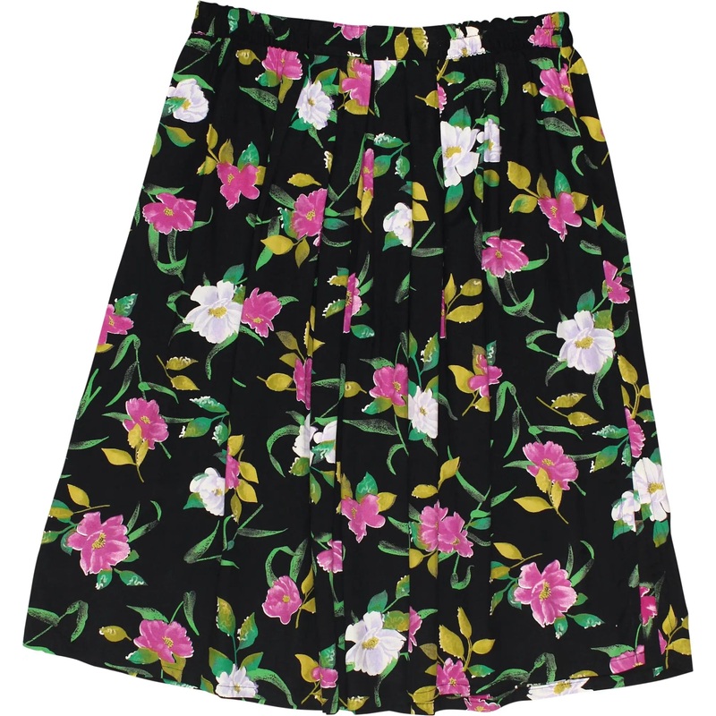 90s Floral Pleated Skirt