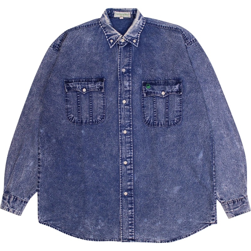 80s Acid Wash Shirt by Benetton