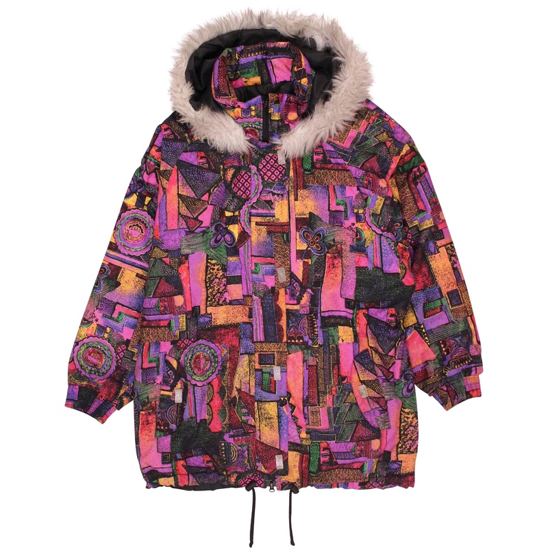 90s Coat with Faux Fur Collar