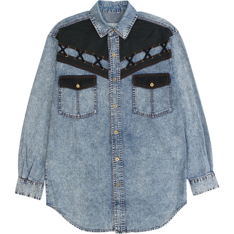 80s Acid Wash Western Shirt