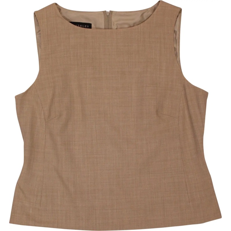 90s Beige Tailored Top by Laura Ashley
