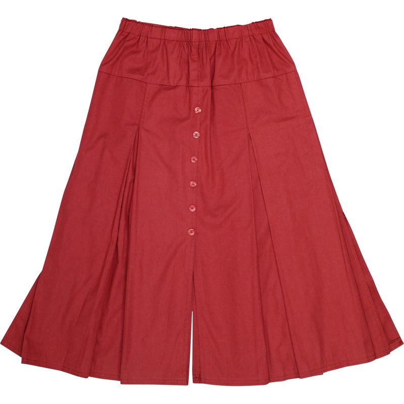80/90s Red Midi Skirt