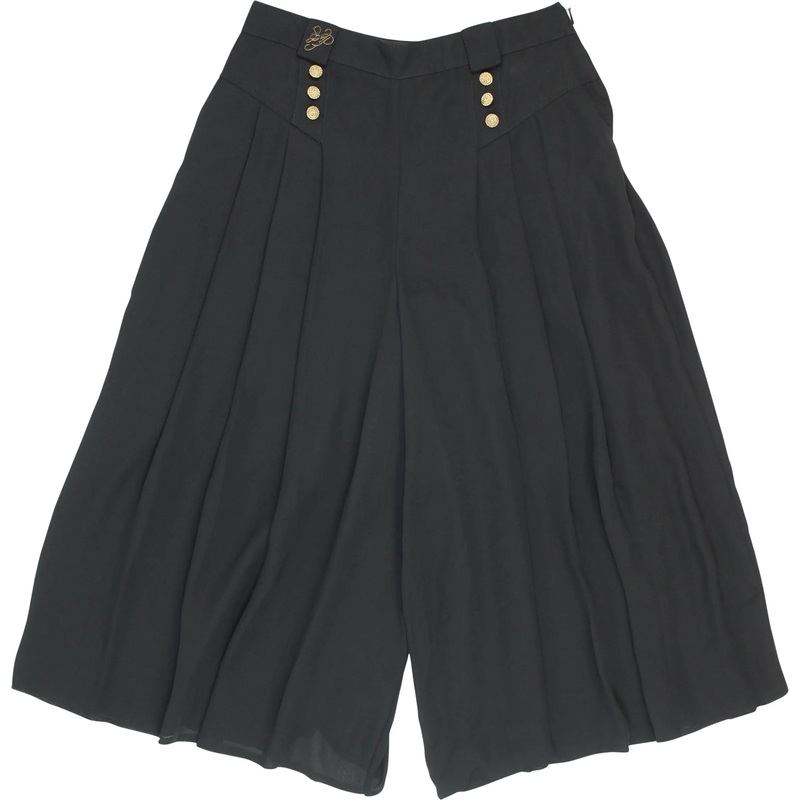 80s Black Culotte