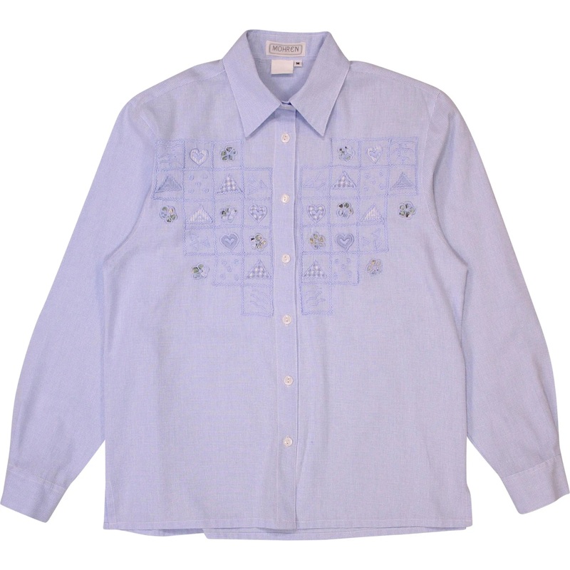 80s Blouse with Embroided Details