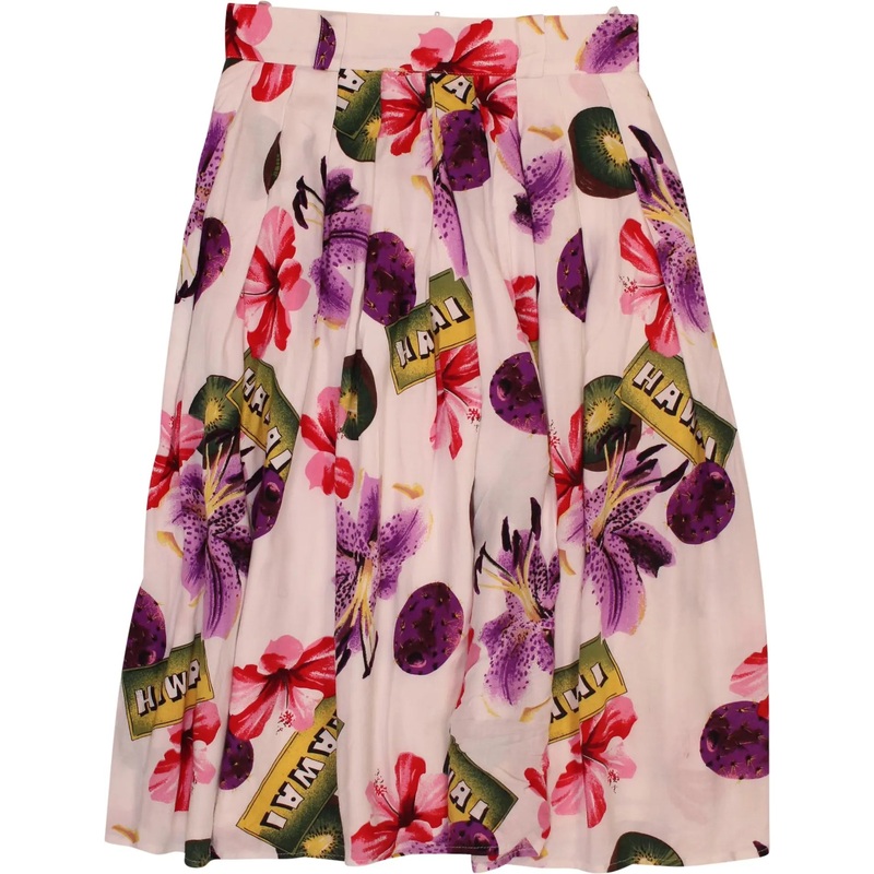 90s Hawaiian Pleated Skirt