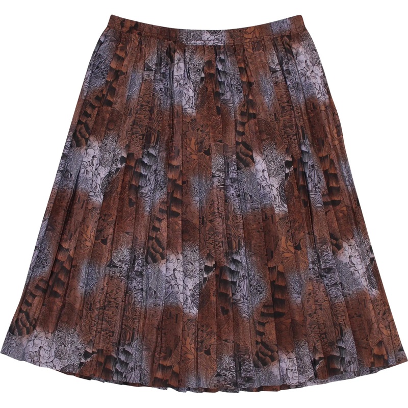 80s Satin Pleated Skirt