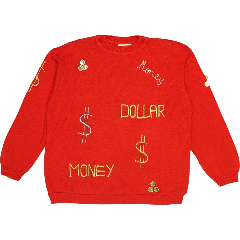 80s Money Jumper with Shoulder Pads
