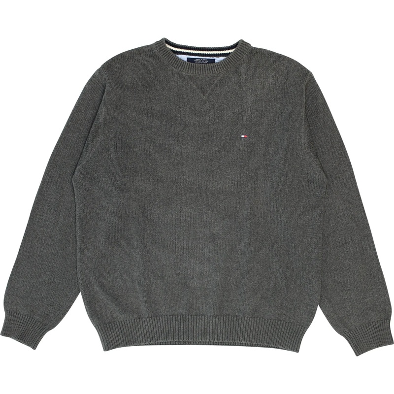 90s Grey Knitted Sweater by Tommy Hilfiger