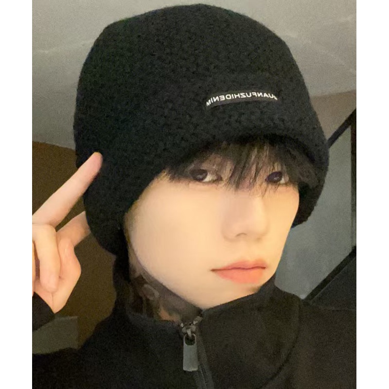 Chic Black Cozy Warm Men Knit Bonnie Hat