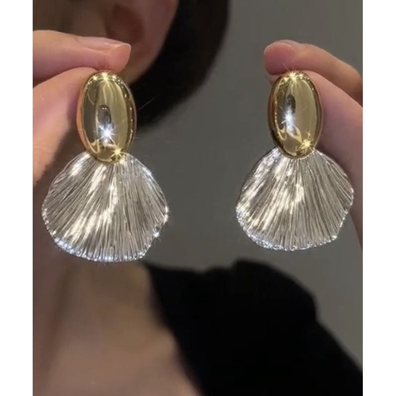 Boho Gold Copper Alloy Leaf Drop Earrings