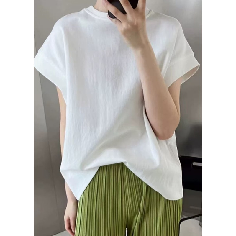 Simple White Oversized Cotton Tank Summer