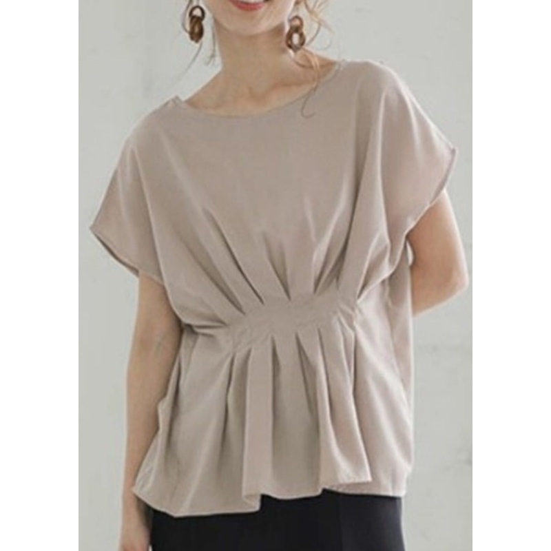 Women Nude Oversized Wrinkled Cotton Tank Tops Summer