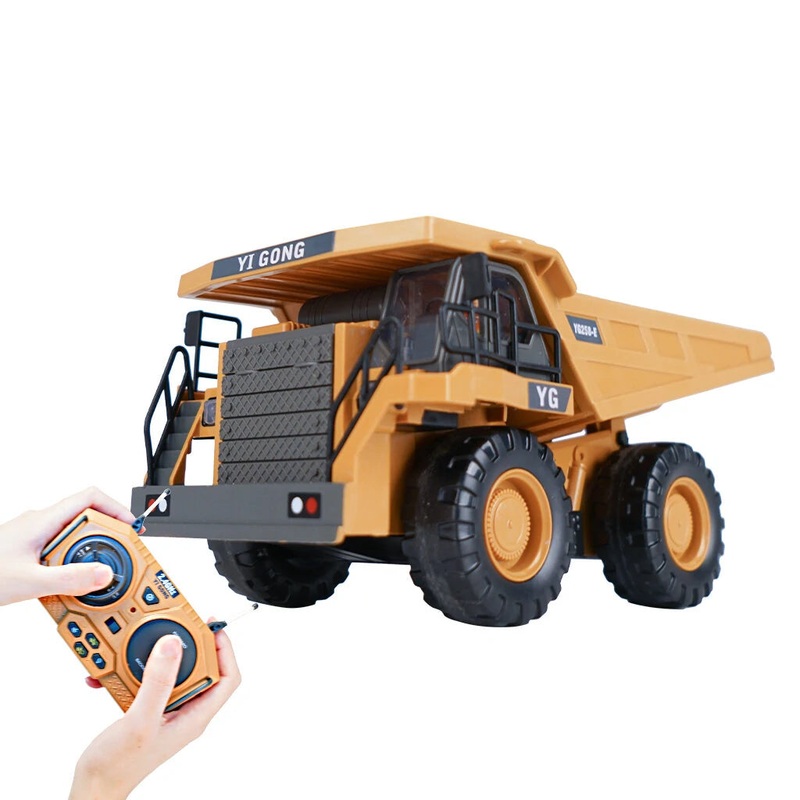 Alloy Electroplate Wireless Remote Control Rechargeable Engineering Vehicle