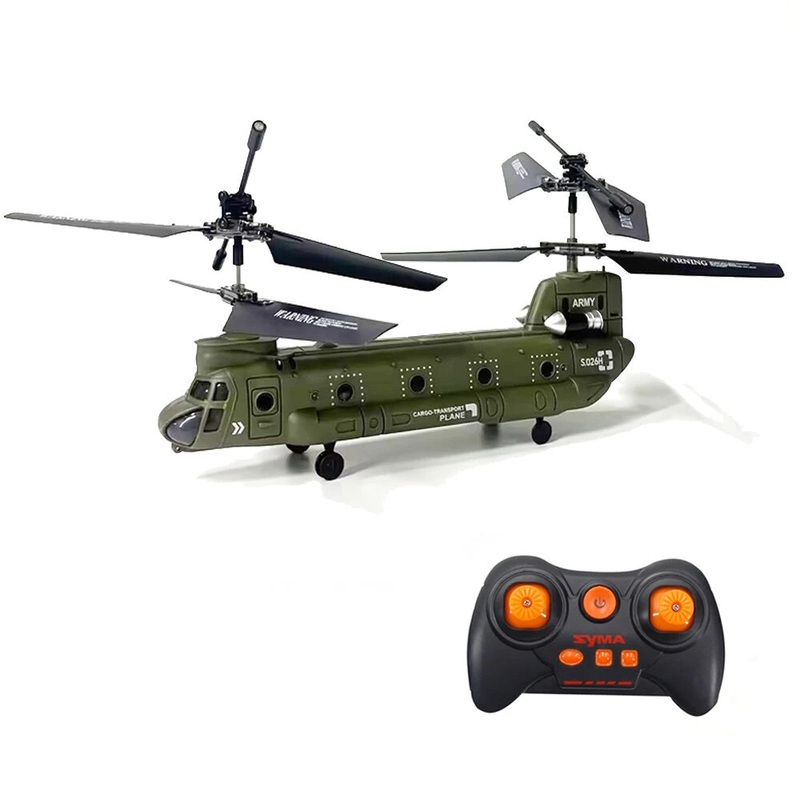 Dual Propellers Fixed Height Simulation Remote Control Model Helicopter Military Transport RC Helicopter