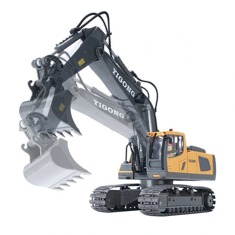 Kids RC Excavator 11-channel sound and light sound effects alloy