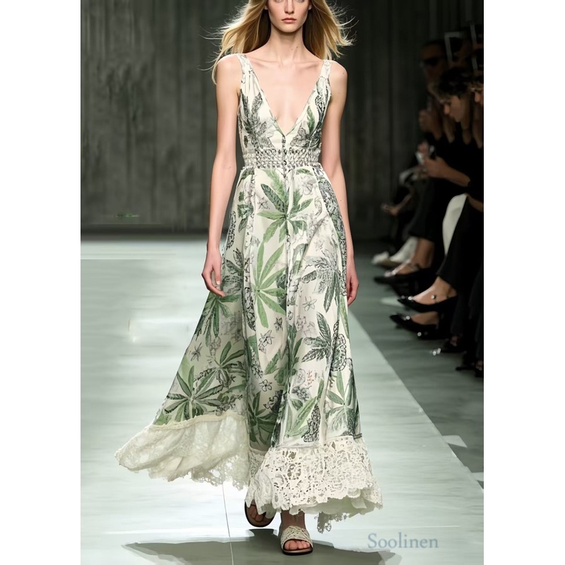 Women Print Exra Large Hem Cami Dresses Summer