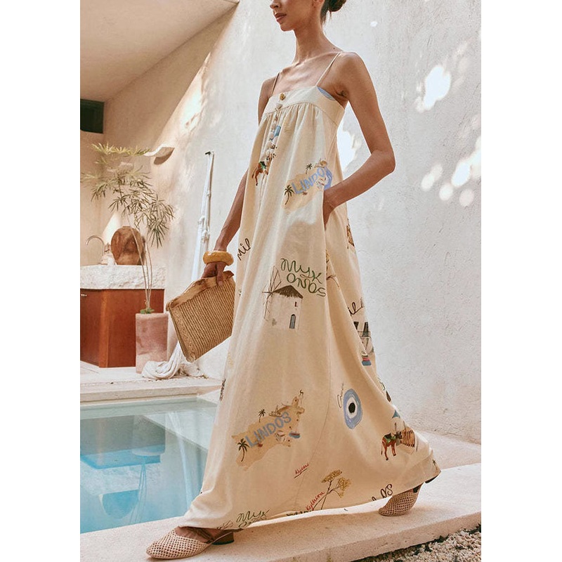 2025 New Sexy Camisole Casual Vacation Style Long Dress Summer