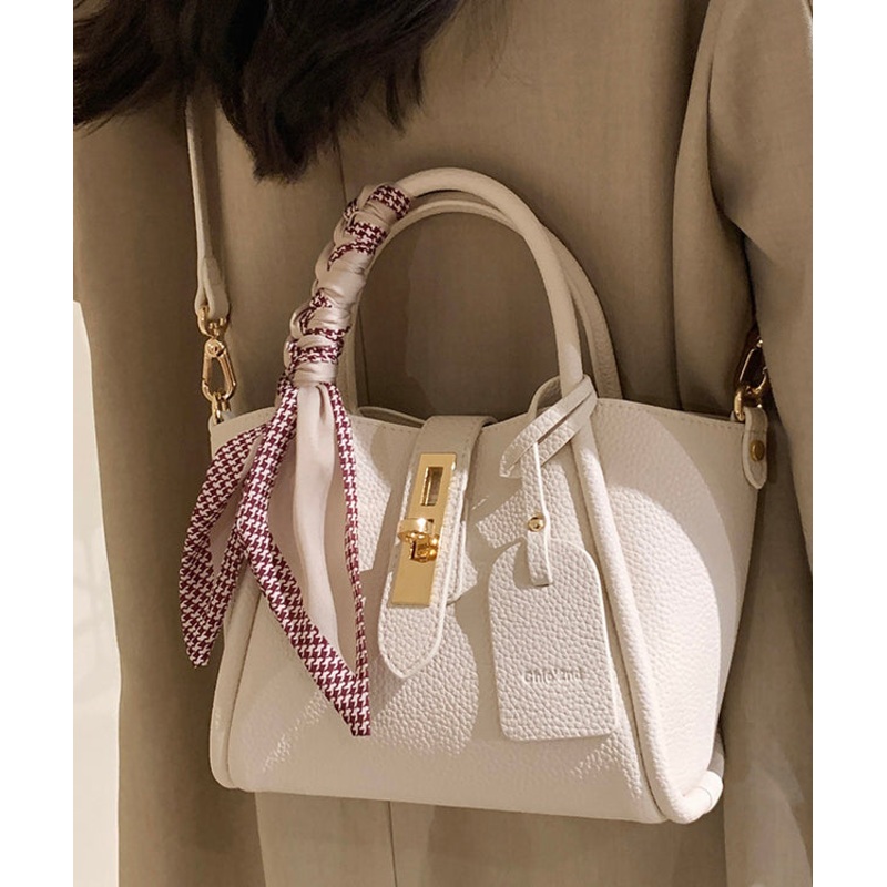 Fashion Beige Faux Leather Durable CrossBody Bag