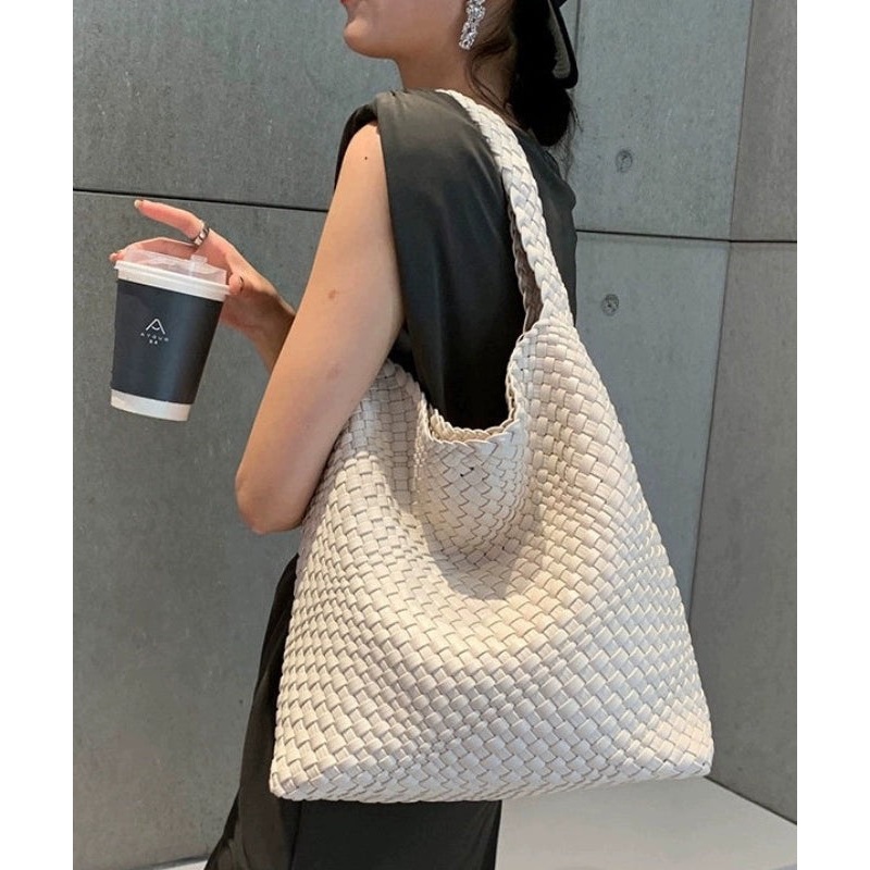 Women White Large Capacity Faux Leather Shoulder Bag