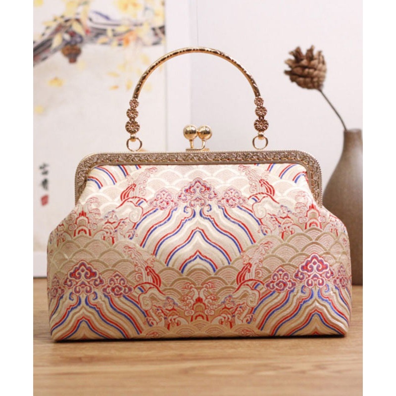 Chinese Style Original Handmade Pink Tote Bag