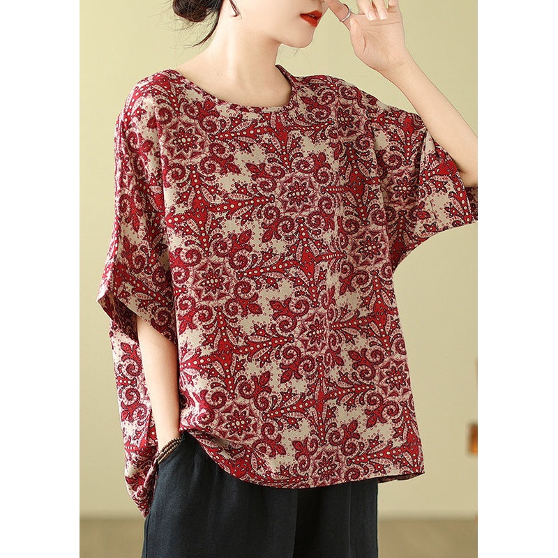 Plus Size Black Print T Shirt Summer