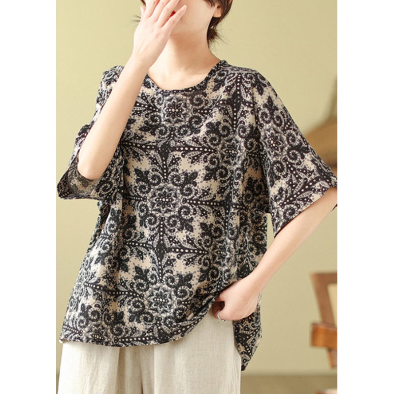 Red O-Neck Loose Top Short Sleeve