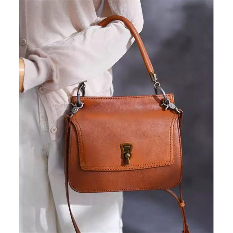 New Retro Brown Solid Durable Faux Leather Micro Bag
