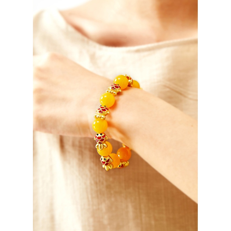 Cute Fish Gilding Fine Beeswax Bracelet