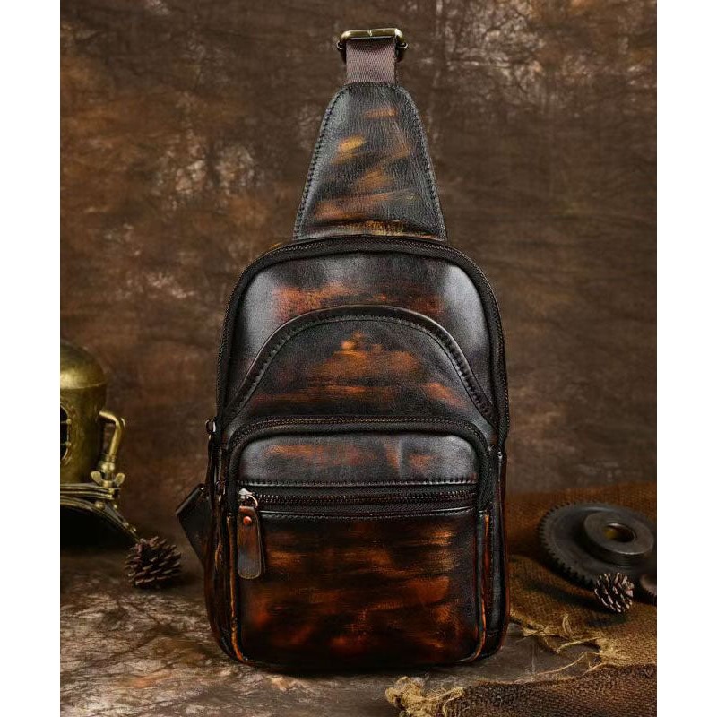 Casual Coffee Calf Leather Versatile Shoulder Bag
