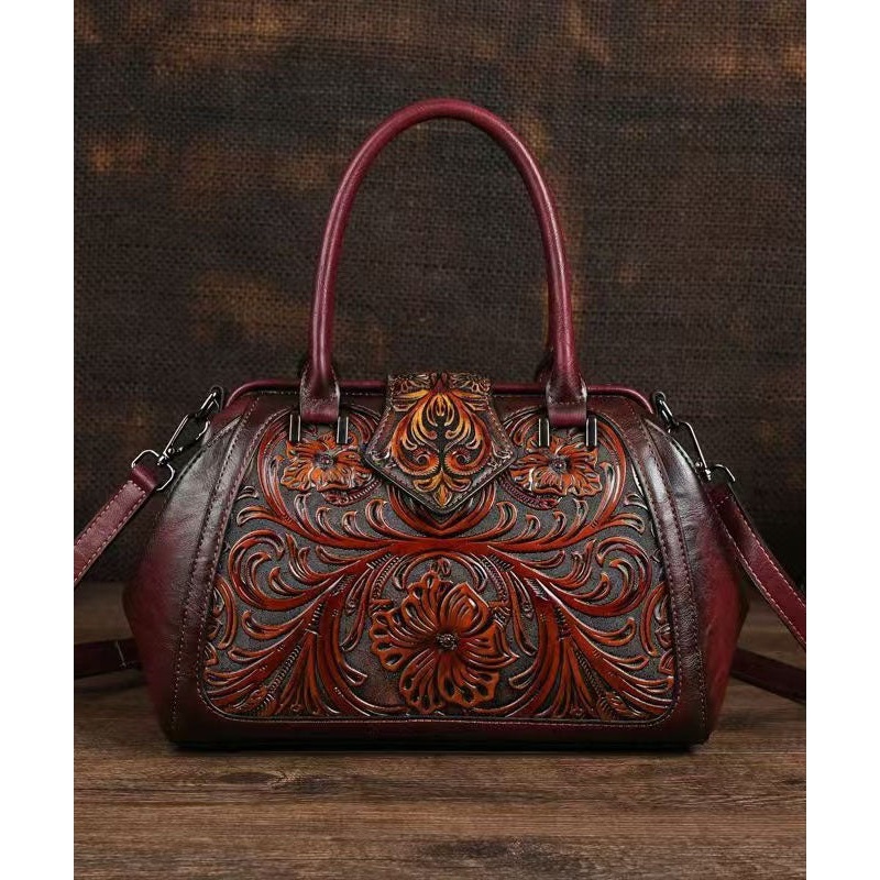 Classy Mulberry Embossed Calf Leather Tote Bag