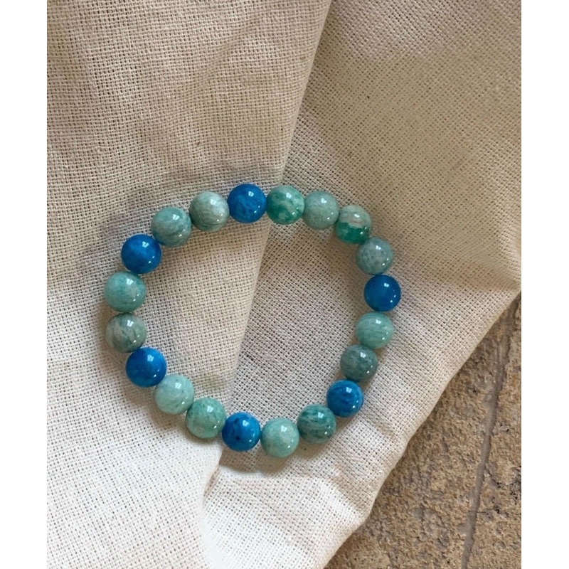 2025 New Blue Amazonite Beads Chain Bracelet