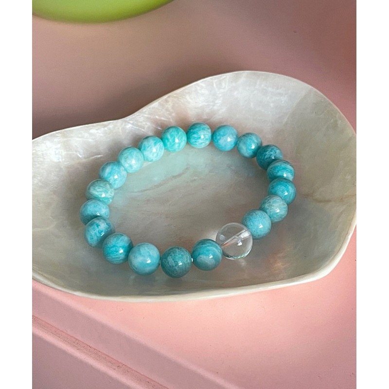 Simple Blue Amazonite Beads Bracelet
