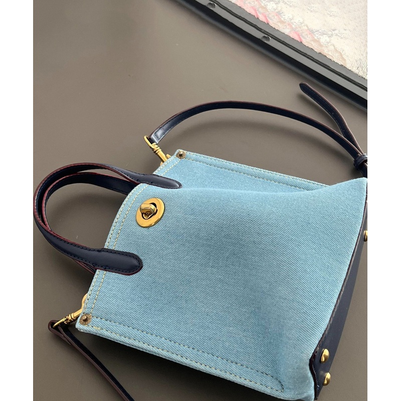 Casual Blue Large Capacity Versatile Denim Tote Handbag