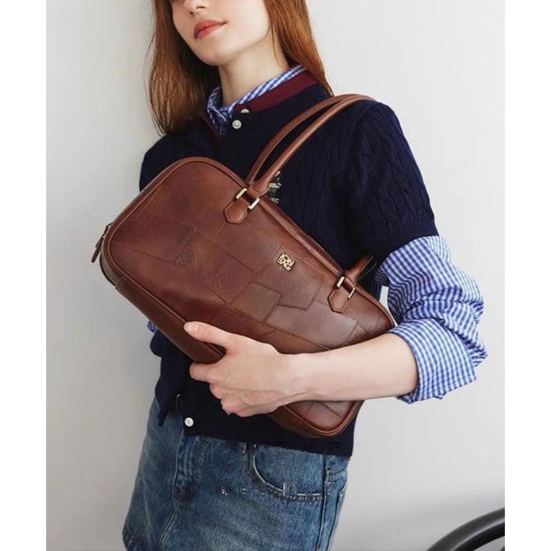 Chic Coffee Faux Leather Durable Shoulder Bag