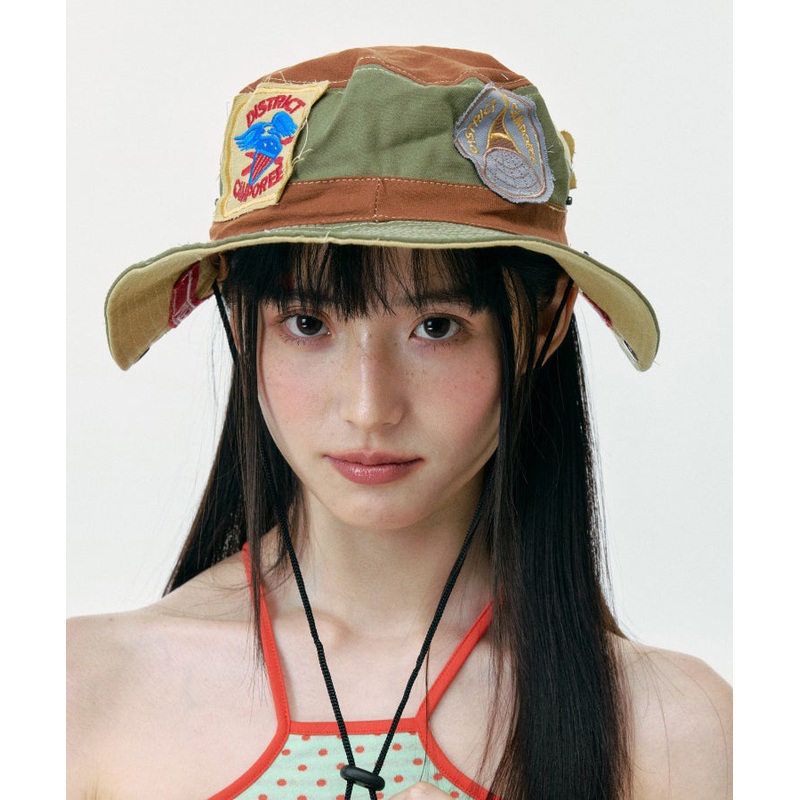 American Style Khaki Green Patch Sunshade Cowboy Hat
