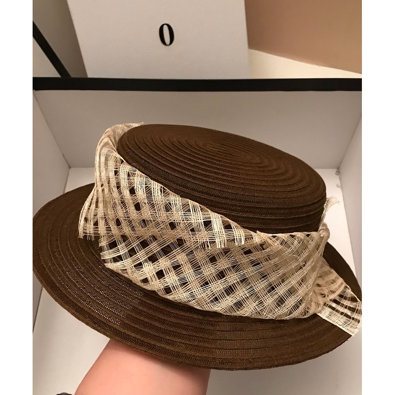 Beautiful Brown Versatile Holiday Straw Woven Cloche Hat