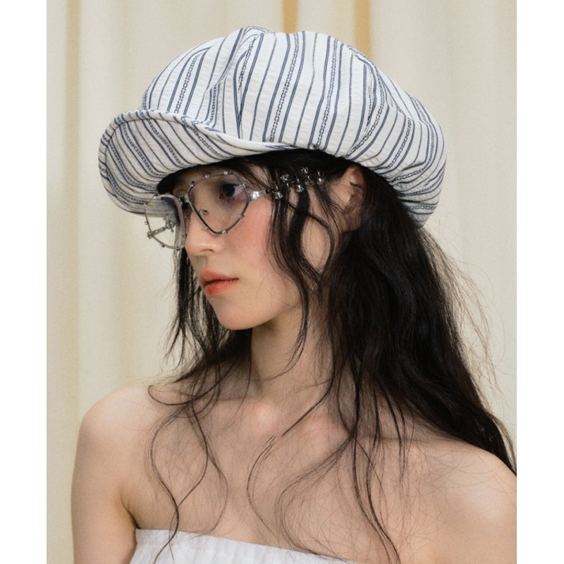 Summer Thin Japanese Fashion Striped Breton Hat