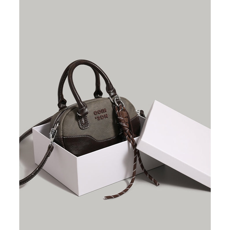 Elegant Grey Patchwork Solid Durable Faux Leather Micro Bag