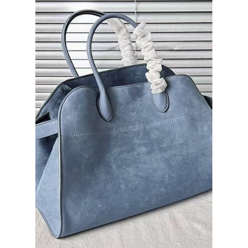 Fashion Grayish blue Large Capacity Suede Tote Handbag