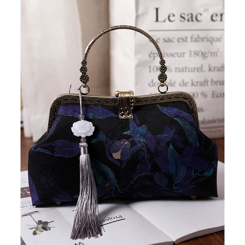 Original Design Handmade Print Chinese Style Tote Handbag