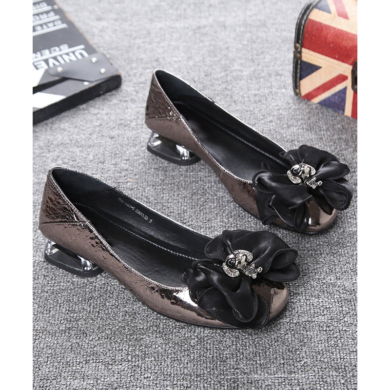 2025 New DIY Bow Splicing Flats Faux Leather