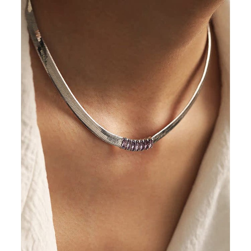 Simple Silk Copper Overgild Collar Necklace