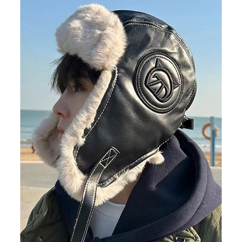 Men’s Winter Fuzzy Wool Lined Ear Protection Outdoor Hat